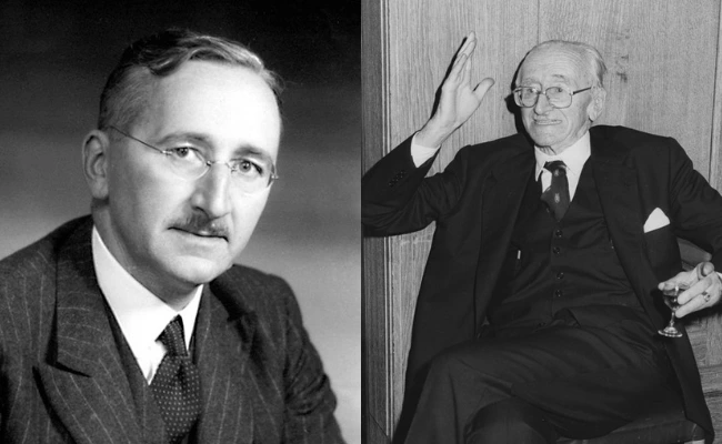 Friedrich August von Hayek jung und alt